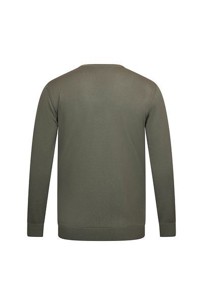 Hatemoğlu Khaki Regular Fit Crew Neck Rayon Sweater