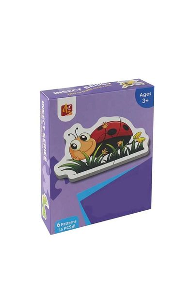 dalimag Puzzle Insecte Colorate - Set Educativ pentru Copii, 6 Piese, Vârsta 3+,