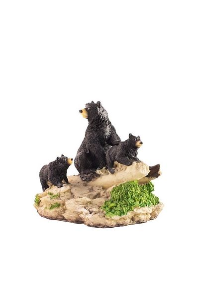 OEM Decoratiune din rasina, Familie Ursi, 16x15cm, Multicolor