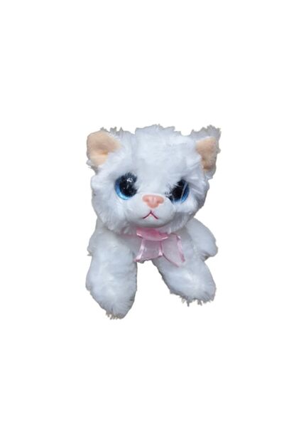 OEM Jucărie de pluș, Pisicuță, 22 cm, Alb