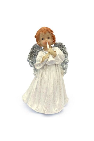 OEM Set 2 îngeri decorativi dansând, cu instrumente muzicale, 21cm, Model 3
