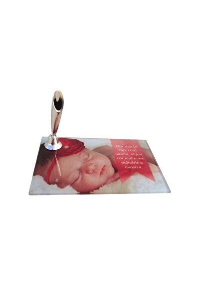 OEM Glass decoration with pen holder, themed dedication for daughter, M2, 12x8cm
