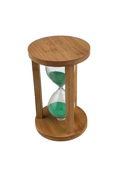 OEM Clepsidră din lemn cu text, 20 de minute, 10x16 cm, maro-verde