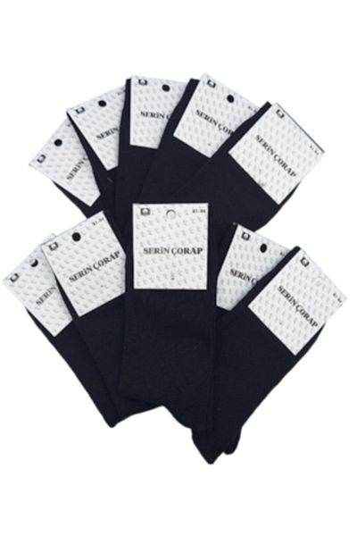 OEM Set 10 bucati sosete bumbac barbatesti Serin Negru 41-44 EU