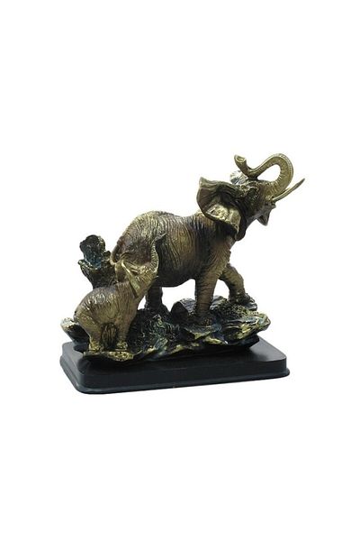 BV Statueta Elefant cu pui 24x24 cm