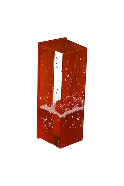OEM Decoratiune din plastic cu lichid si inimi, 5x15 cm, multicolor