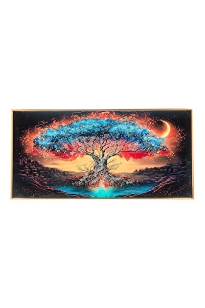 OEM Pictură plastică cu imagini abstracte și aplicații în piatră, 80x40 cm, m...