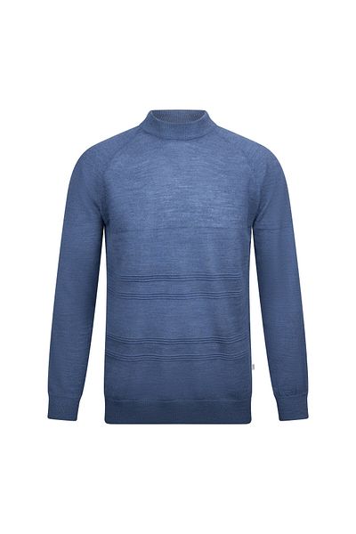 Hatemoğlu Indigo Regular Fit Quarter Turtleneck Wool Knitwear Sweater