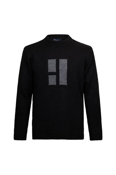 Hatemoğlu Black Regular Fit Quarter Turtleneck Sweater