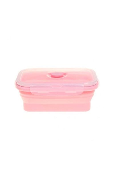 OEM Recipient alimentar din silicon și PVC, 500 ml, 16x10x6 cm, roz