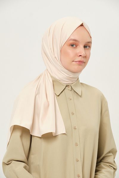 Madame Polo Plain Twil Shawl Stone Non-Slip Wrinkle-Free Fabric