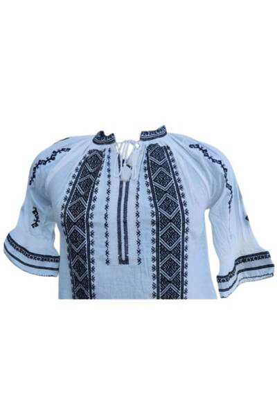 OEM Traditional Women's Blouse, Cotton, Diamond Pattern, Black, Size XL