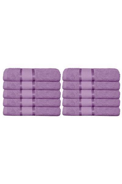 OEM Set 10 bath towels, Cotton, Uni, 400g/m², 70x140cm, Purple