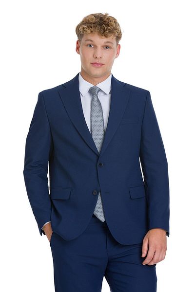 Hatemoğlu Navy Blue Comfort Fit Mono Collar Suit
