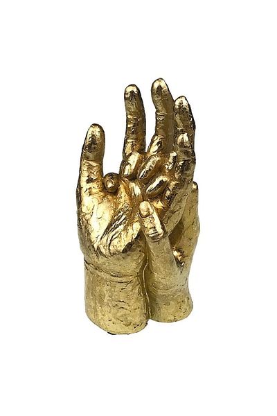 OEM Resin Decoration - Joined Hands, 16x25cm, Gold