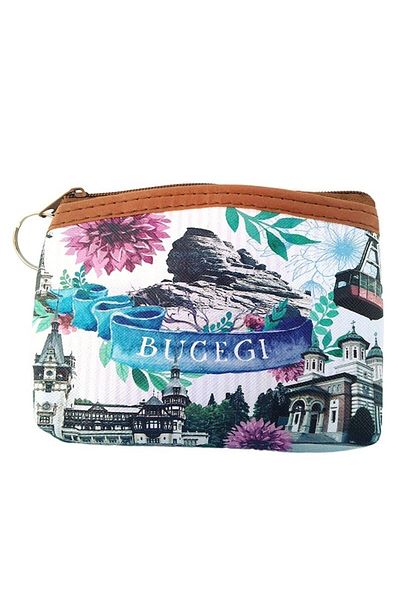 OEM Set 12 pieces, Wallet-type keychain made of textile material with Bucegi, 12x10cm