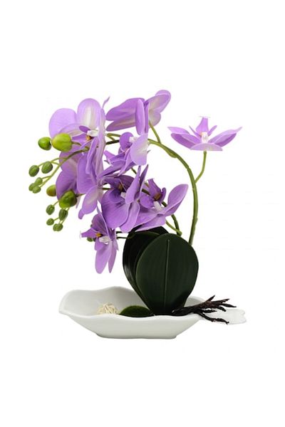 OEM Artificial Orchid in Ceramic Pot 24x30 cm Purple