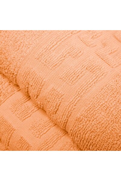 OEM Set 12 Bath Towels, Cotton, Uni, Greek Border, 500g/m², Peach