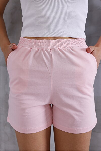 Sapientia Shorty Elastic Waist Shorts for Women, Cotton, Comfortable Fit, Summer Home and Casual Shorts, Shorts with Pockets