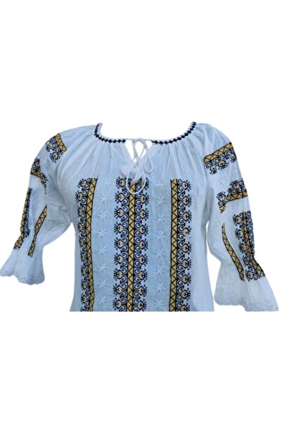 OEM Ie pentru dama, traditionala, bumbac, Galben, marime 2XL