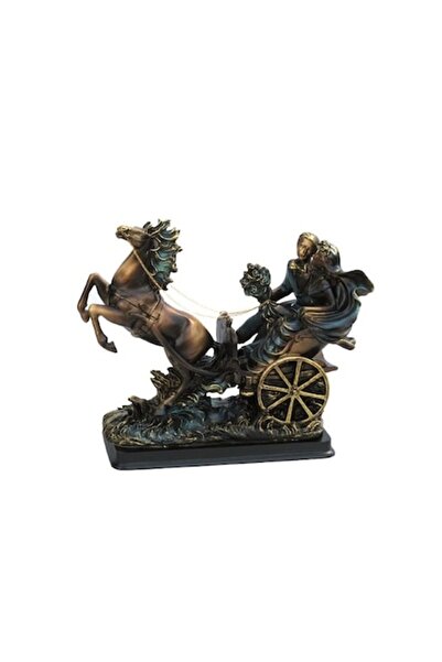 OEM Statuetă cu doi îndrăgostiți într-o trăsură trasă de un cal, 32x30 cm