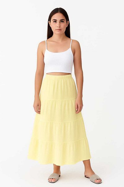 Maison La Femme Women's Skirt Muslin Long Skirt