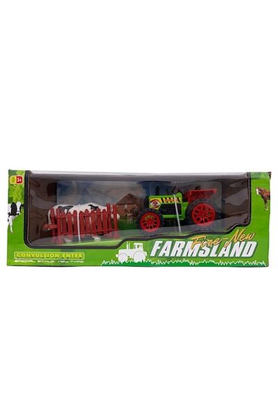 OEM Set pentru micul fermier cu tractor, gard si animal, 32x12 cm