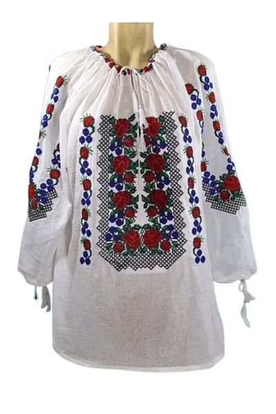 OEM Ie Dama, Bumbac, Maneca Lunga, Model Traditional, Broderie Floral Multicolor, Marime S