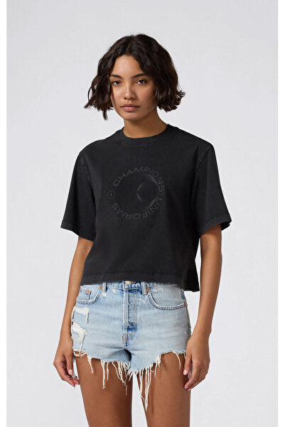 Champion High Summer SS Tee Siyah Kadın Tişört-118176-KK001