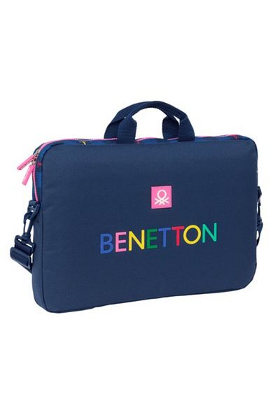 Benetton Husă pentru laptop Damero Albastru marin 40 x 27 x 4 cm