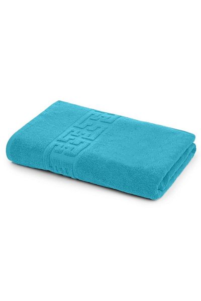 OEM Bath Towel, Cotton, Greek Border, 500g/m², 70x140cm, Turquoise