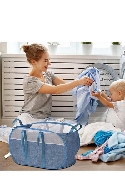 COOYA Foldable Laundry Hamper Thickened Washing Storage Bin with Strong Handles for Bedroom and Bathroom