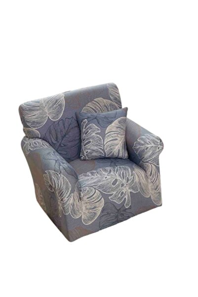 JOJO HOME Husă elastică pentru fotoliu, Jojo Home, imprimeu Frunze Mostera, S...