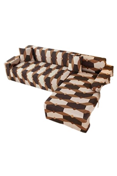 JOJO HOME Ελαστικό Κάλυμμα για Γωνιακό Καναπέ, Jojo Home, Αφηρημένο Τύπωμα, M...