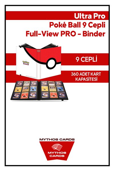 Mythos Cards Ultra Pro - Poké Ball 9 Pocket Full-View Pro - Binder
