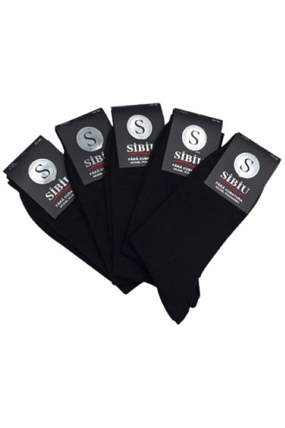 OEM Set 5 pairs of men's cotton socks, no seams, Sibiu, 43-46, Black