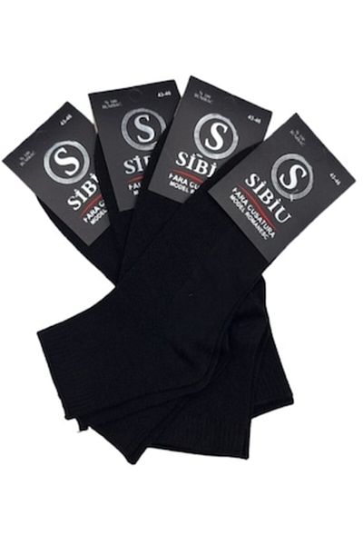 OEM Set of 4 Socks Sibiu 43-46 Black Rice Grain Pattern
