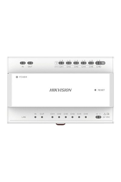 Hikvision Distribuitor video/audio cu 2 fire pentru 6 stații - DS-KAD706Y