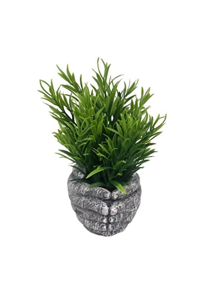 OEM Ghiveci din ceramica in forma unei maini unite, cu plante din plastic, 12X15 cm