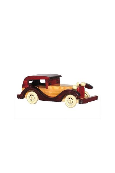OEM Decoratiune din lemn, Masina de Epoca, 20x8cm, Multicolor, M3