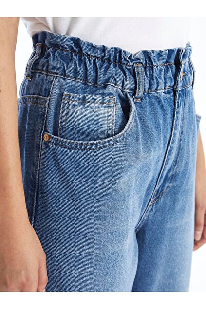 LC Waikiki Pantaloni de damă din denim cu talie elastică Indigo