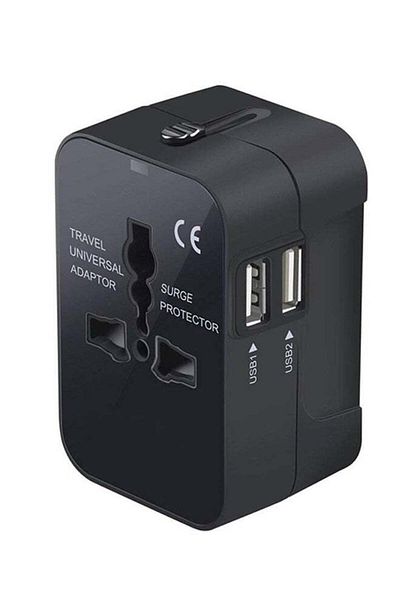 fun zone Generic Portable Universal Travel Adapter Black 0.13kg