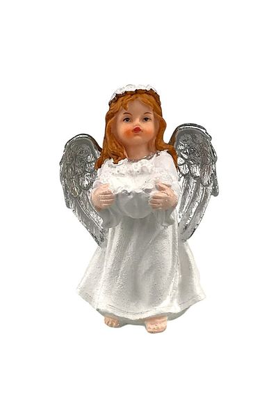 OEM Decorative angel girl, resin, 10x15 cm, white