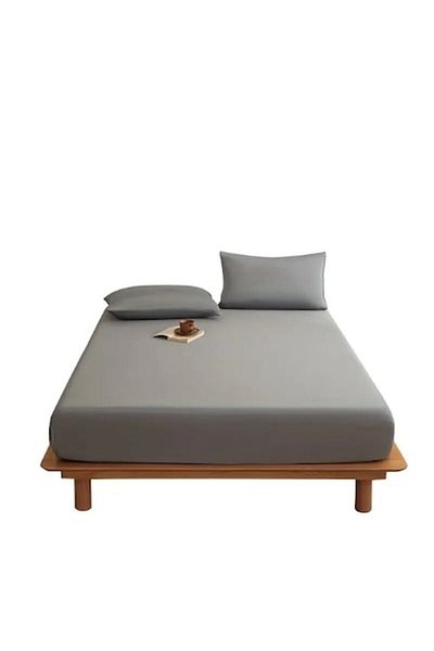 OEM Bed Sheet Set, Solid, 3 pieces, 2 Persons, Microfiber, 160x200cm, Dark Gray