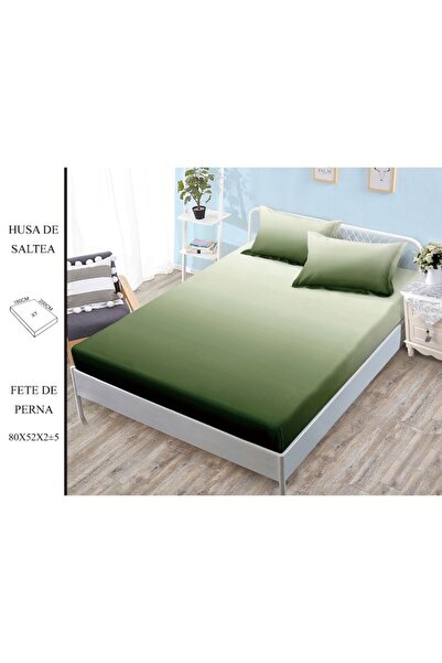 OEM Bed sheet and 2 pillowcases, elastic, Finet, 2 persons, gradient, 180x200cm, green arms
