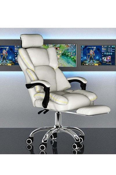 COOYA Computer Chair, Comfortable Cushion, Ergonomic, With Footrest, 65x65x120cm, Suitable for Home Office