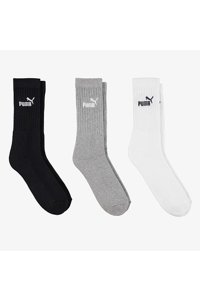 Puma Elements Crew so Unisex Gray 3-Piece Socks