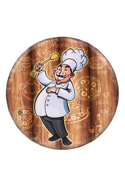 OEM Ceramic Pot Holder, Chef Model, 18x18cm, Multicolor
