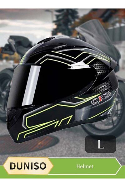 fun zone DUNISO Full face motorcycle helmet, lightweight crash resistant motorcycle helmet, all season cool r