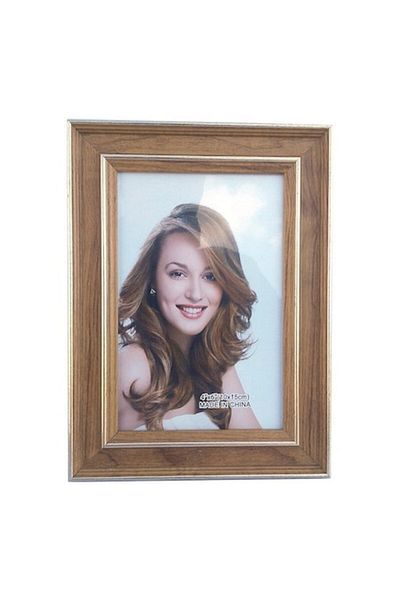 OEM Photo Frame, Wood Imitation, 13x18cm, Brown-Gold